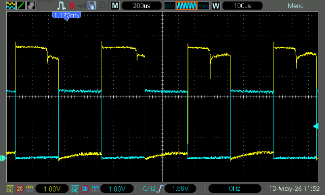 Oscilloscope Output without spikes